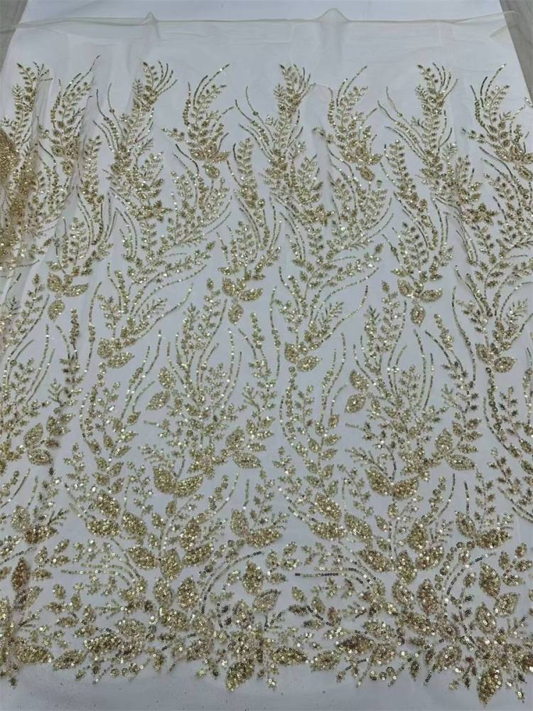Beaded Tulle Fabric - 5 Yards | COD LIL9037