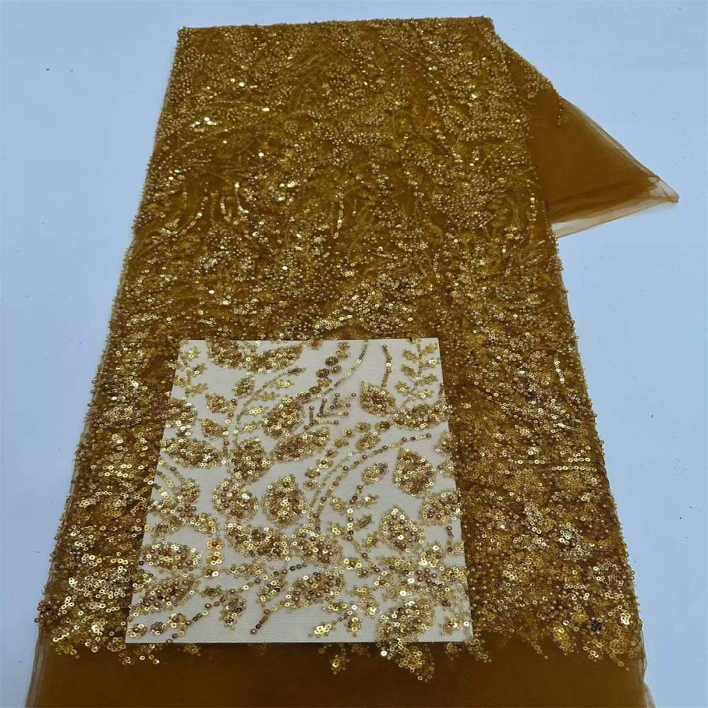 Beaded Tulle Fabric - 5 Yards | COD LIL9037
