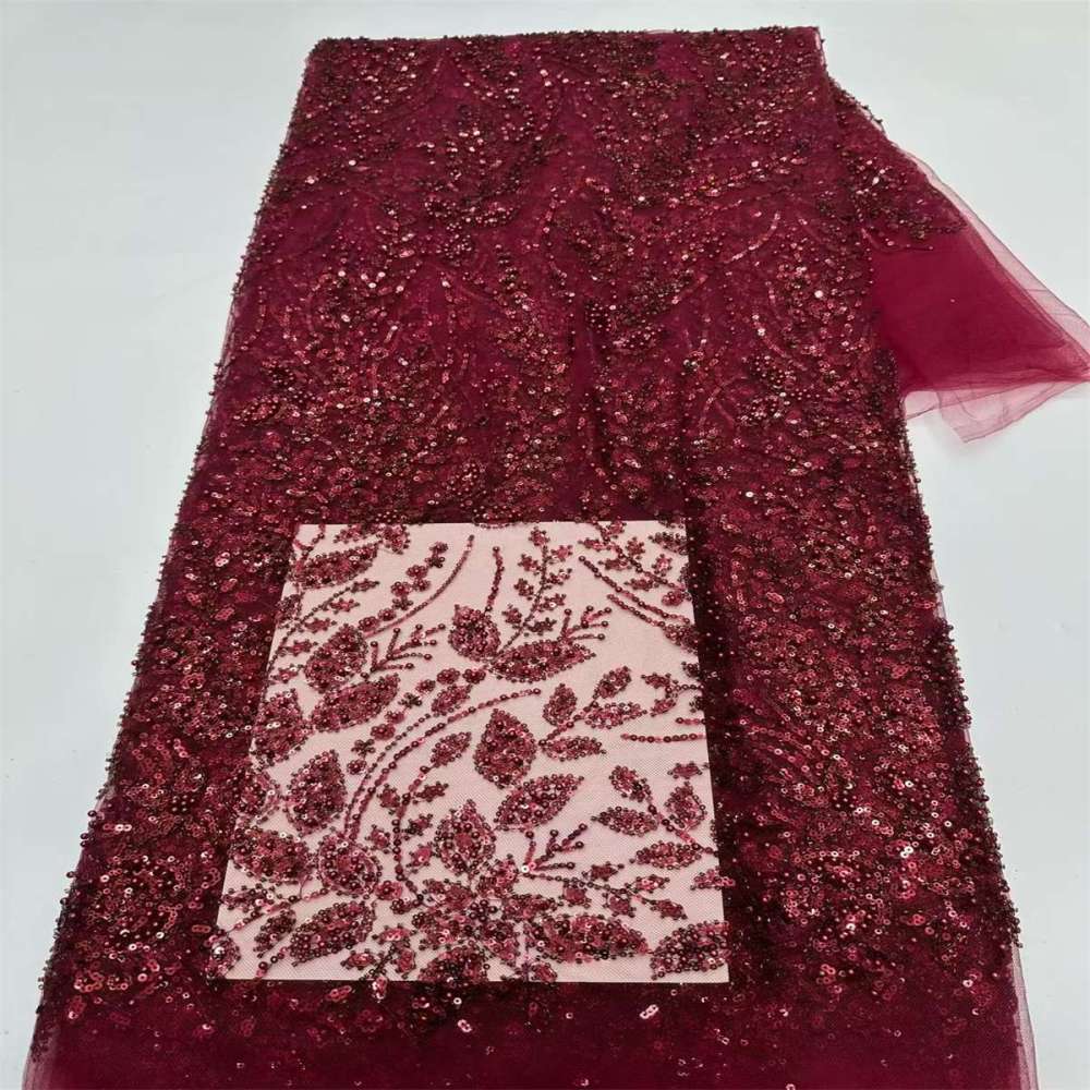 Beaded Tulle Fabric - 5 Yards | COD LIL9037