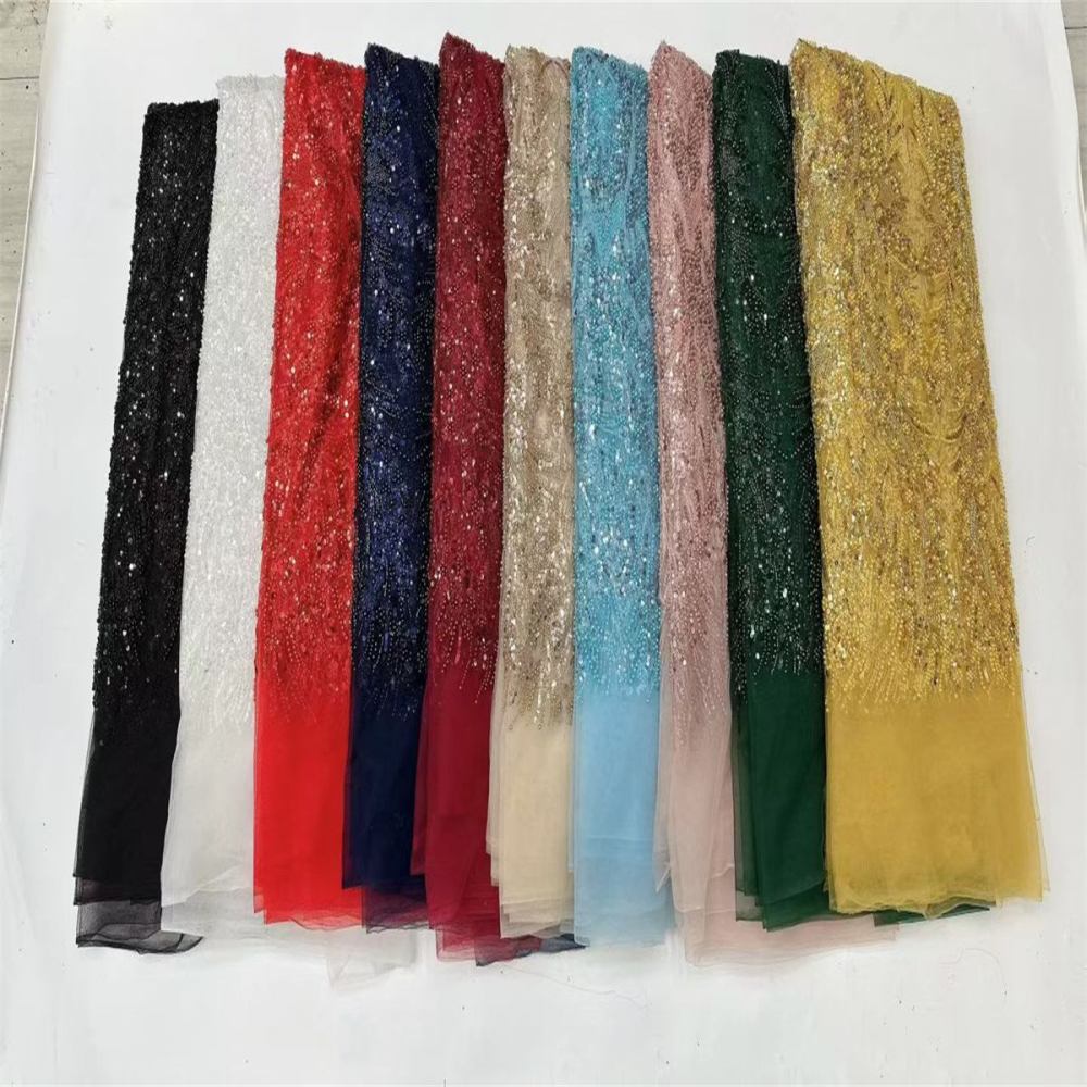 Beaded Tulle Fabric - 5 Yards | COD LIL9041