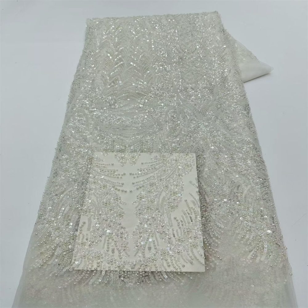 Beaded Tulle Fabric - 5 Yards | COD LIL9041