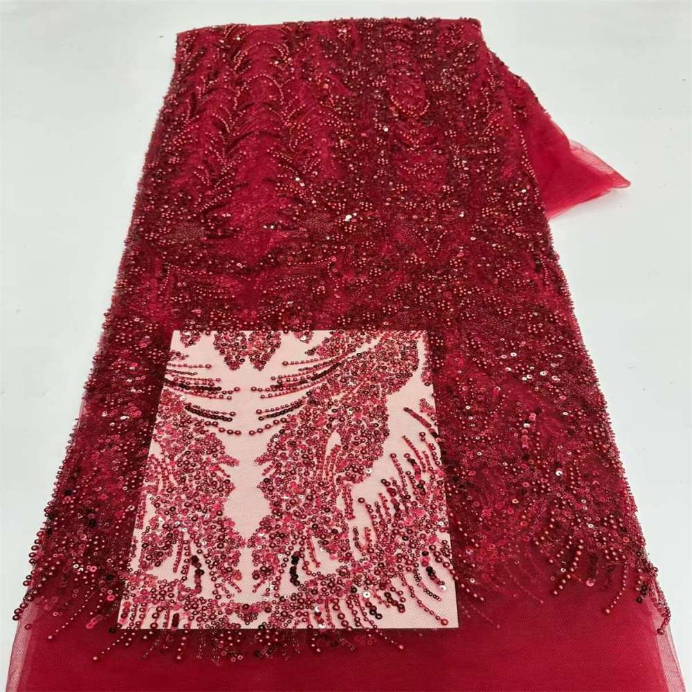 Beaded Tulle Fabric - 5 Yards | COD LIL9041