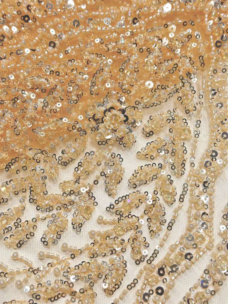 Beaded Tulle Fabric - 5 Yards | COD LIL9043
