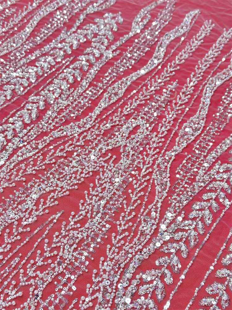 Beaded Tulle Fabric - 5 Yards | COD LIL9043