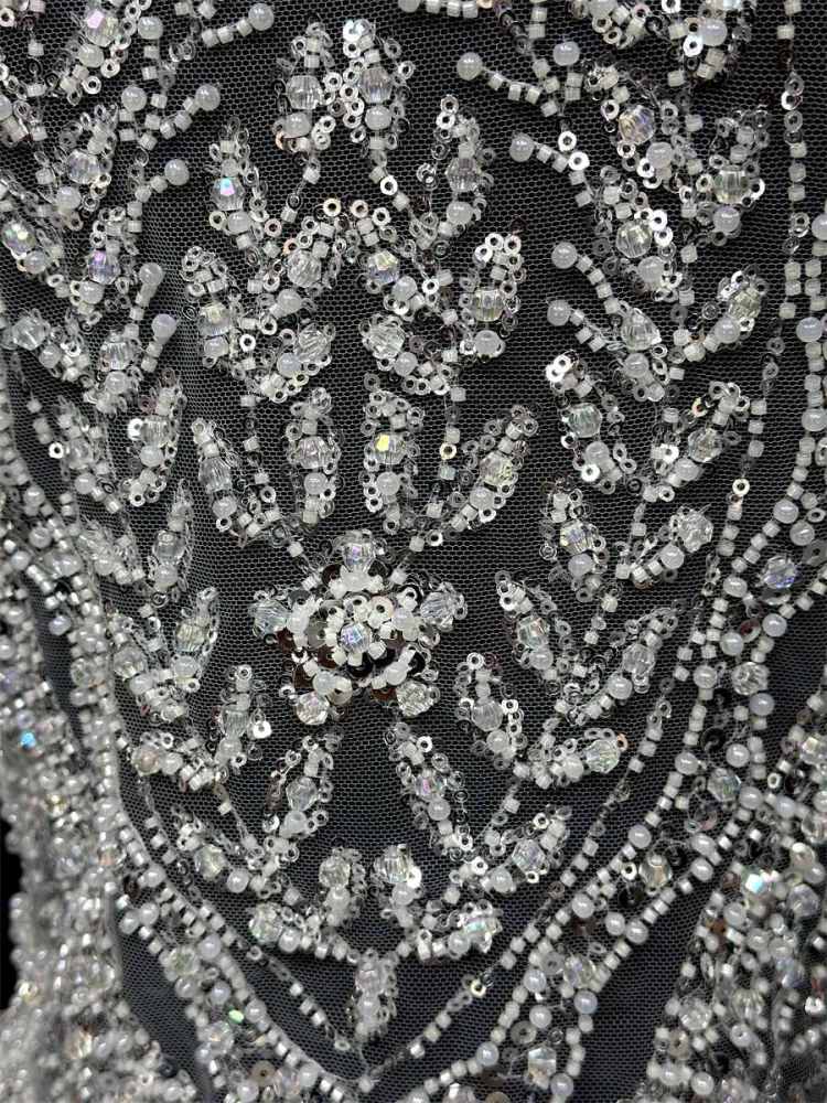 Beaded Tulle Fabric - 5 Yards | COD LIL9043