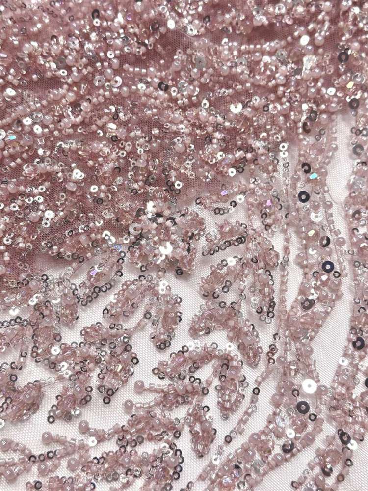Beaded Tulle Fabric - 5 Yards | COD LIL9043