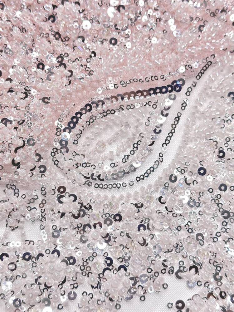 Beaded Tulle Fabric - 5 Yards | COD LIL9046