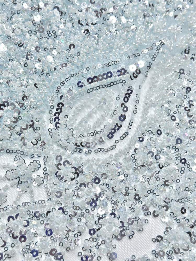 Beaded Tulle Fabric - 5 Yards | COD LIL9046