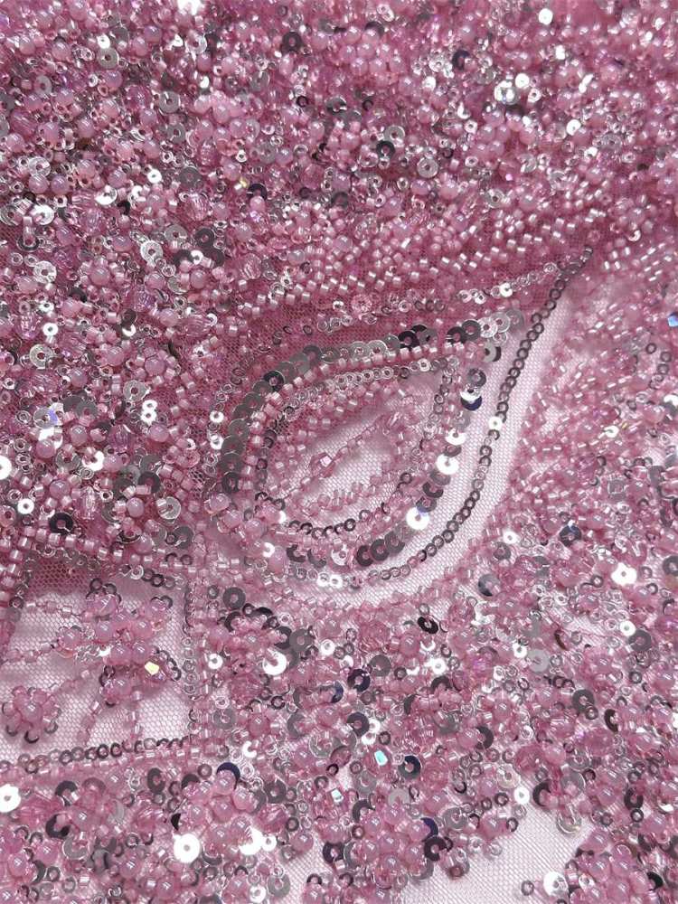 Beaded Tulle Fabric - 5 Yards | COD LIL9046