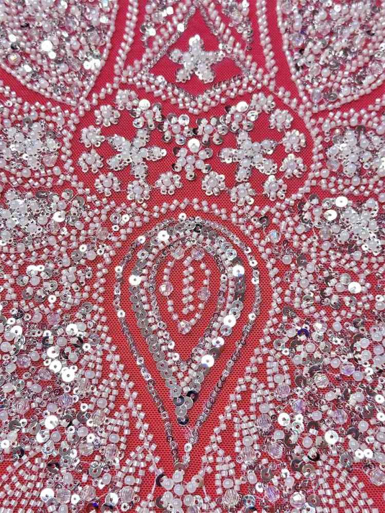 Beaded Tulle Fabric - 5 Yards | COD LIL9046