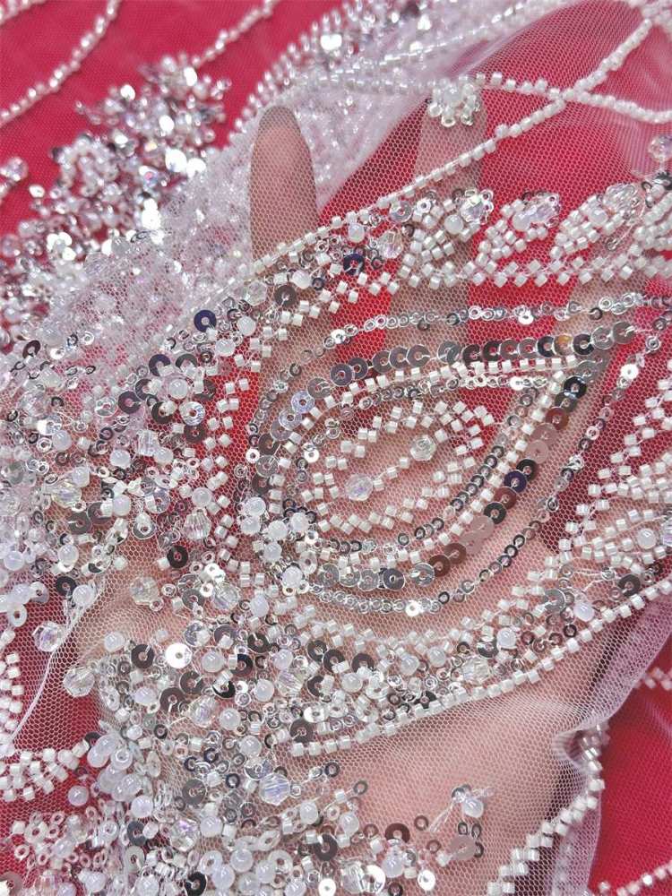 Beaded Tulle Fabric - 5 Yards | COD LIL9046