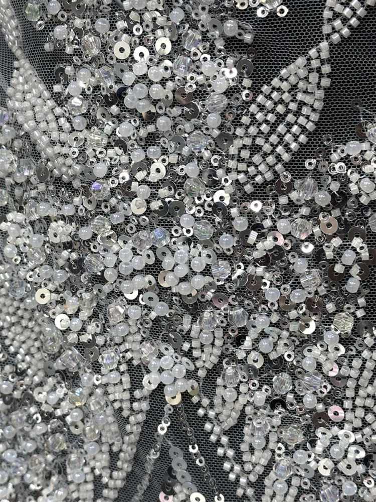 Beaded Tulle Fabric - 5 Yards | COD LIL9046