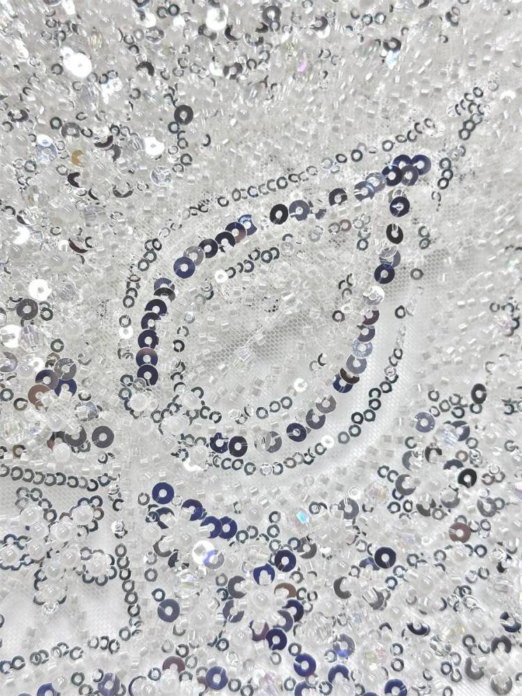 Beaded Tulle Fabric - 5 Yards | COD LIL9046