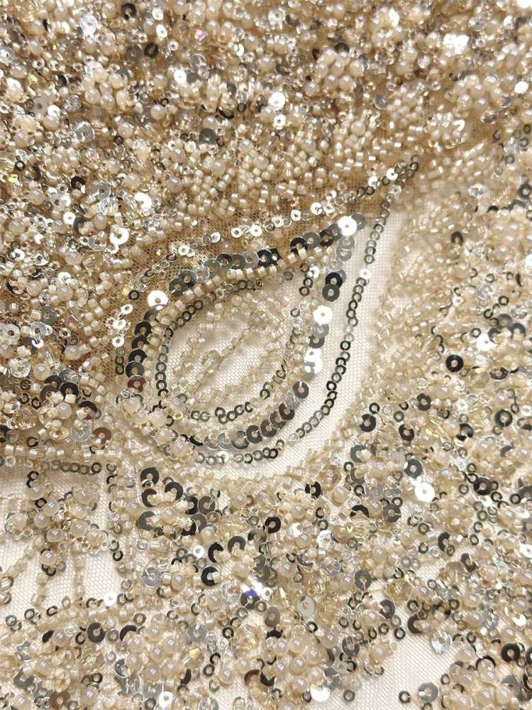 Beaded Tulle Fabric - 5 Yards | COD LIL9046