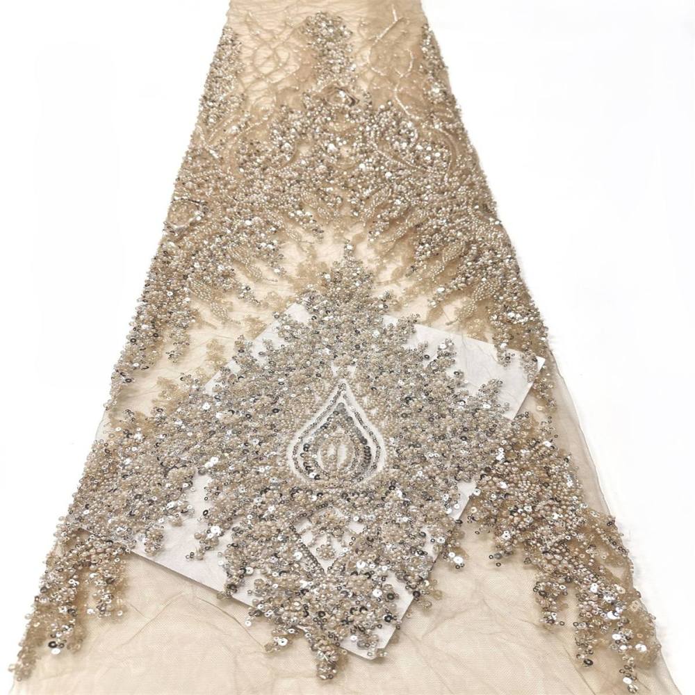 Beaded Tulle Fabric - 5 Yards | COD LIL9046