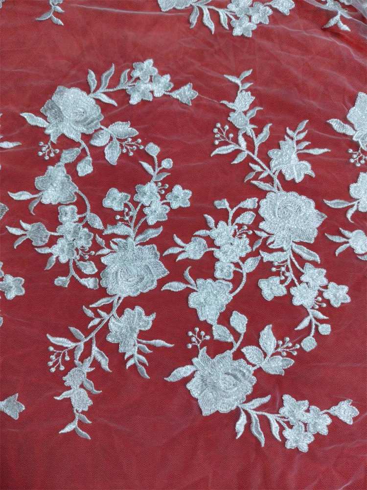 Bridal Lace Applique - 2 Pieces - Embroidered Sequin Wedding Lace Applique