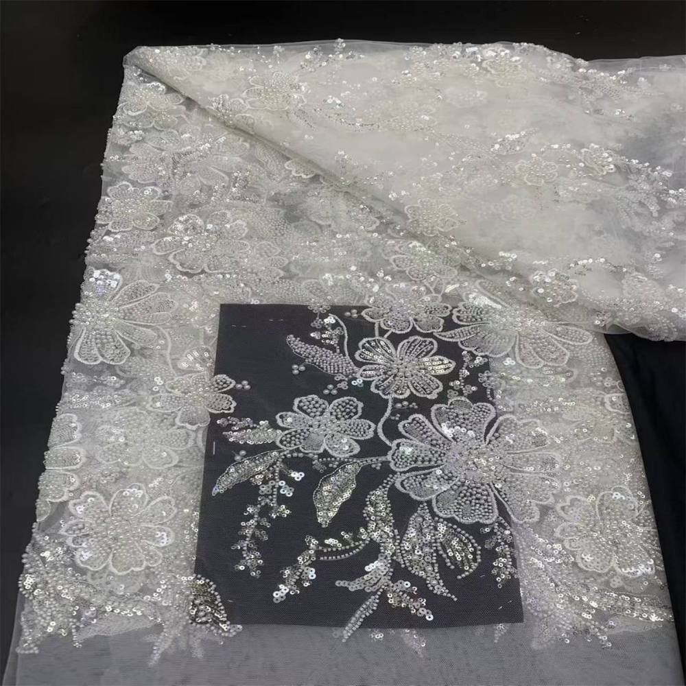 Beaded Tulle Fabric - 5 Yards | JX499