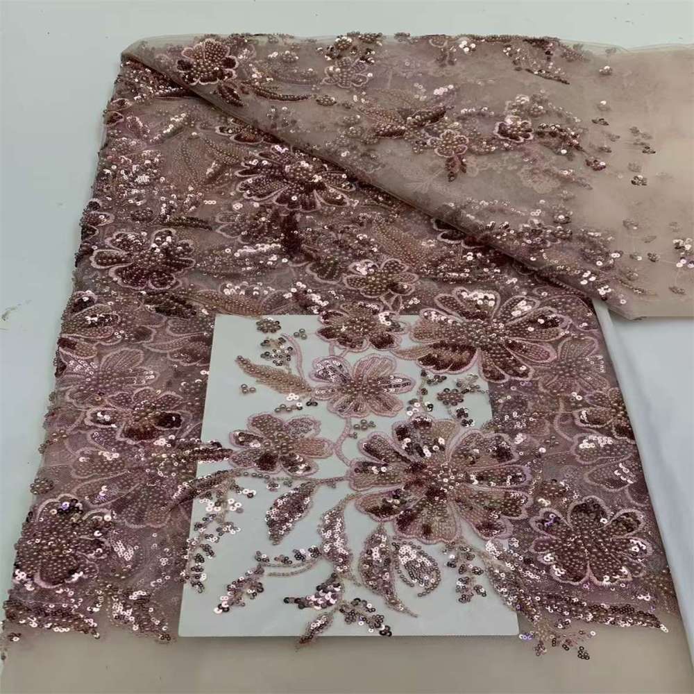 Beaded Tulle Fabric - 5 Yards | JX499