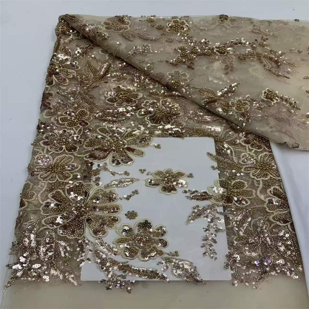 Beaded Tulle Fabric - 5 Yards | JX499