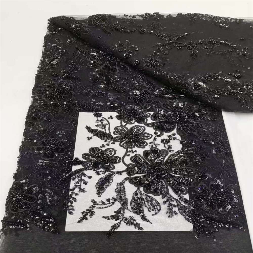 Beaded Tulle Fabric - 5 Yards | JX499