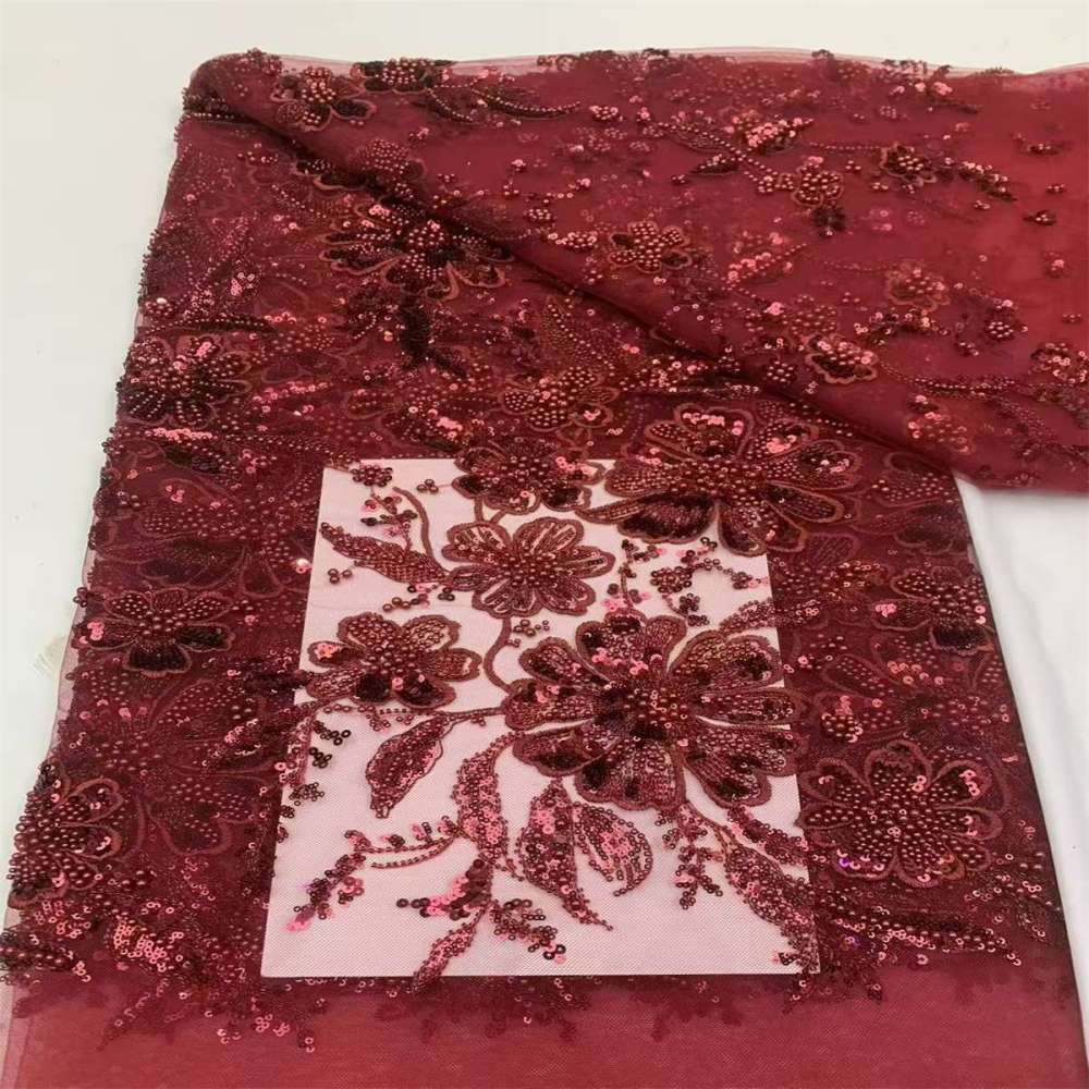Beaded Tulle Fabric - 5 Yards | JX499