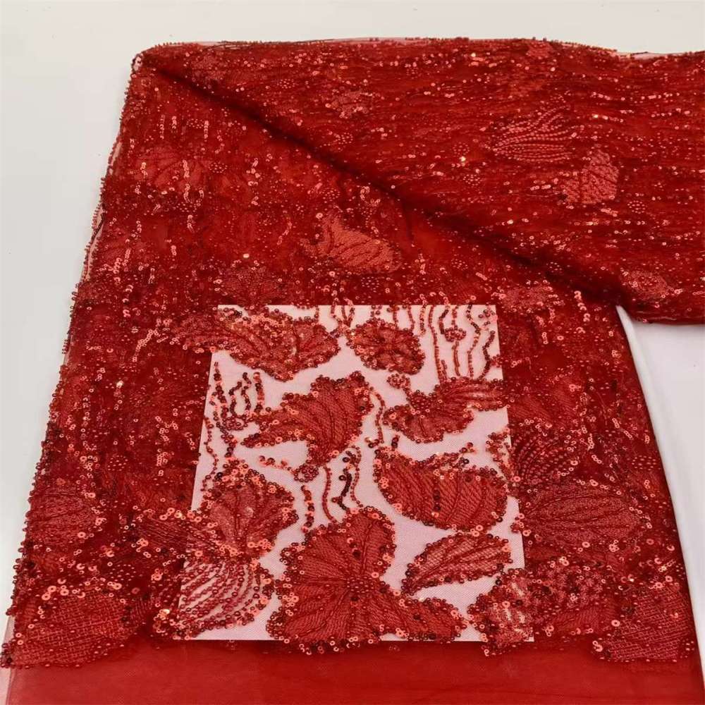 Beaded Tulle Fabric - 5 Yards | JX500