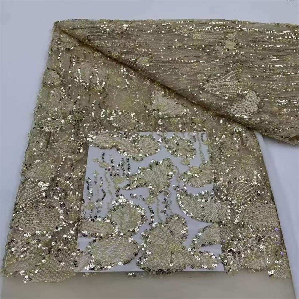 Beaded Tulle Fabric - 5 Yards | JX500