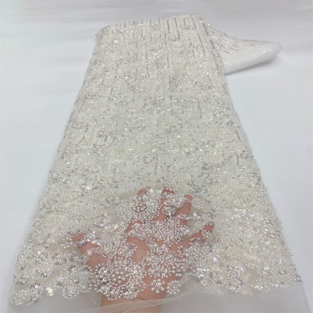 Beaded Tulle Fabric - 5 Yards | JX502