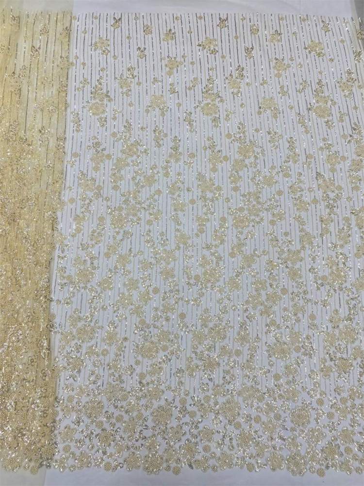 Beaded Tulle Fabric - 5 Yards | JX502