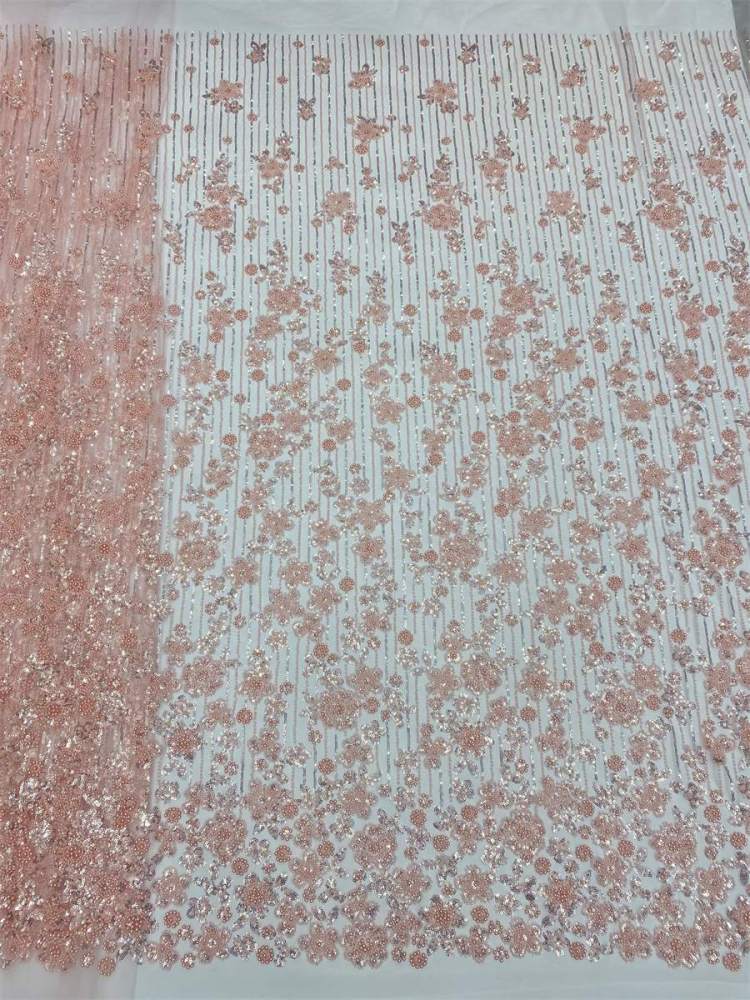 Beaded Tulle Fabric - 5 Yards | JX502