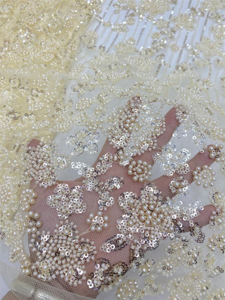 Beaded Tulle Fabric - 5 Yards | JX502
