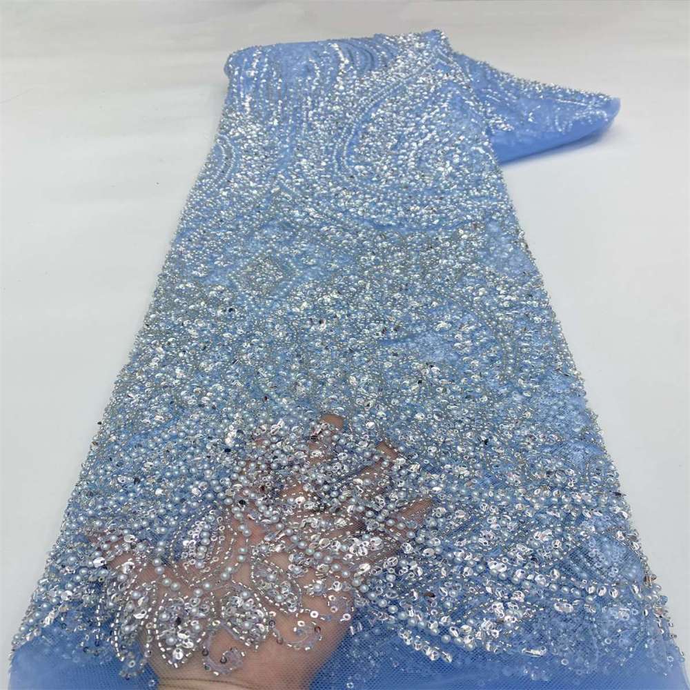 Beaded Tulle Fabric - 5 Yards | JX503