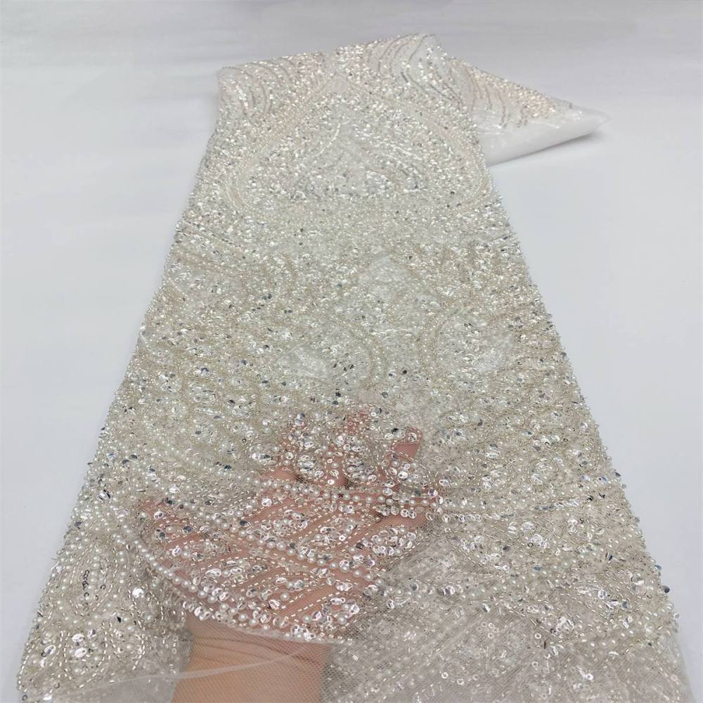 Beaded Tulle Fabric - 5 Yards | JX503