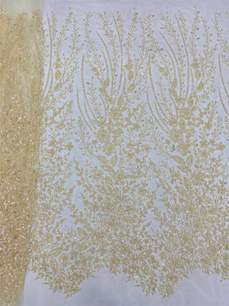 Beaded Tulle Fabric - 5 Yards | JX504