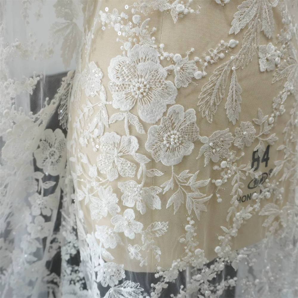 Wedding Lace Fabric - 1 Yard | JZQ027