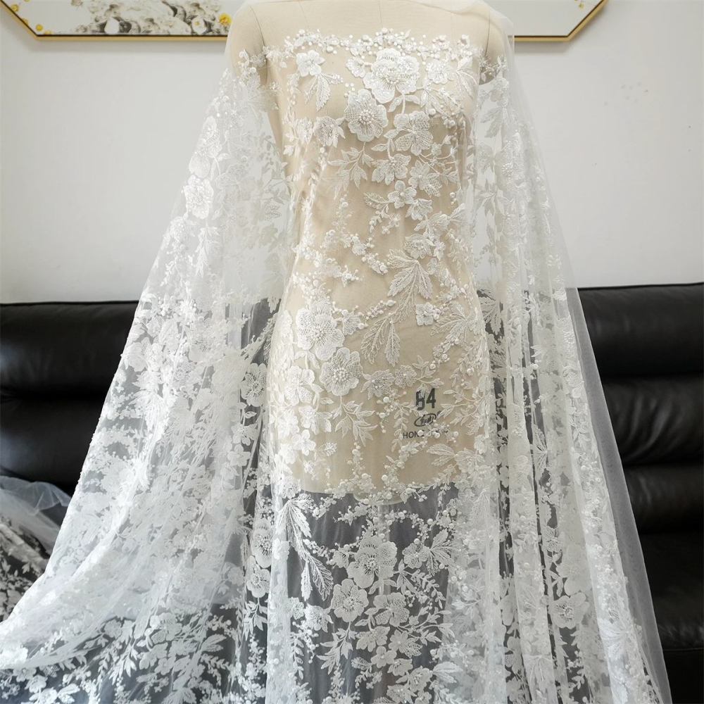 Wedding Lace Fabric - 1 Yard | JZQ027