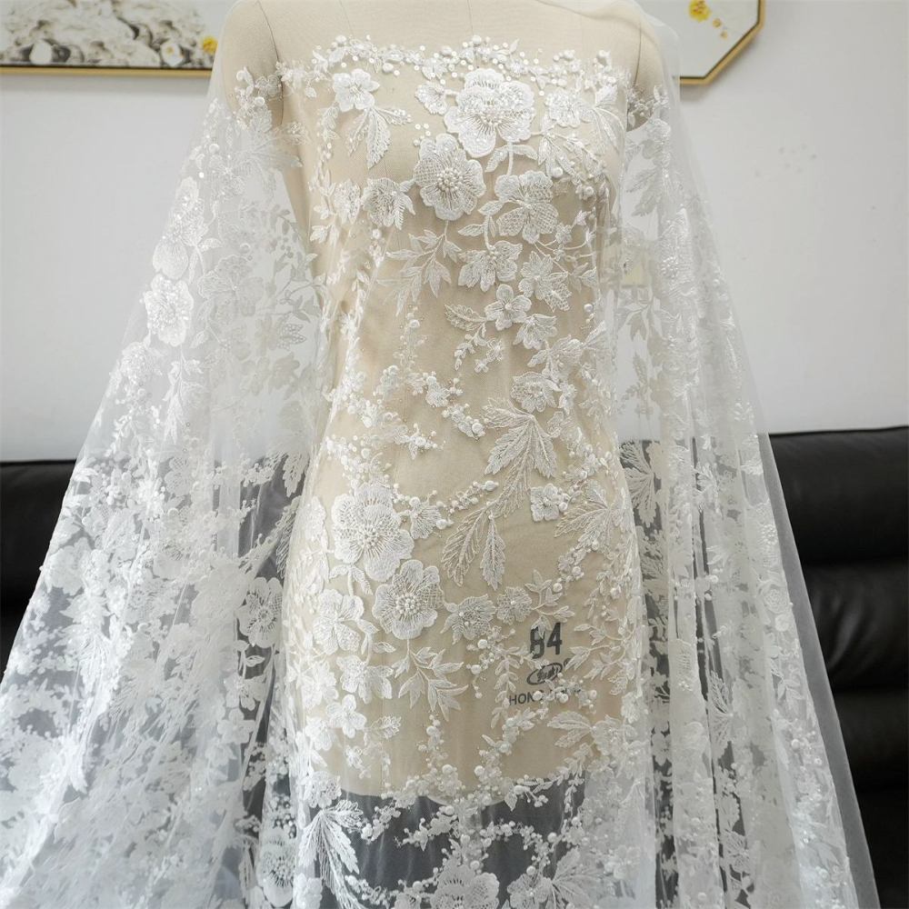 Wedding Lace Fabric - 1 Yard | JZQ027
