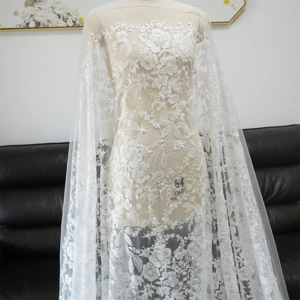 Wedding Lace Fabric - 1 Yard | JZQ027