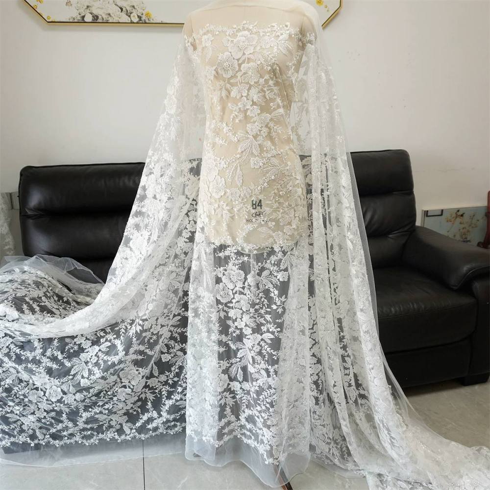 Wedding Lace Fabric - 1 Yard | JZQ027