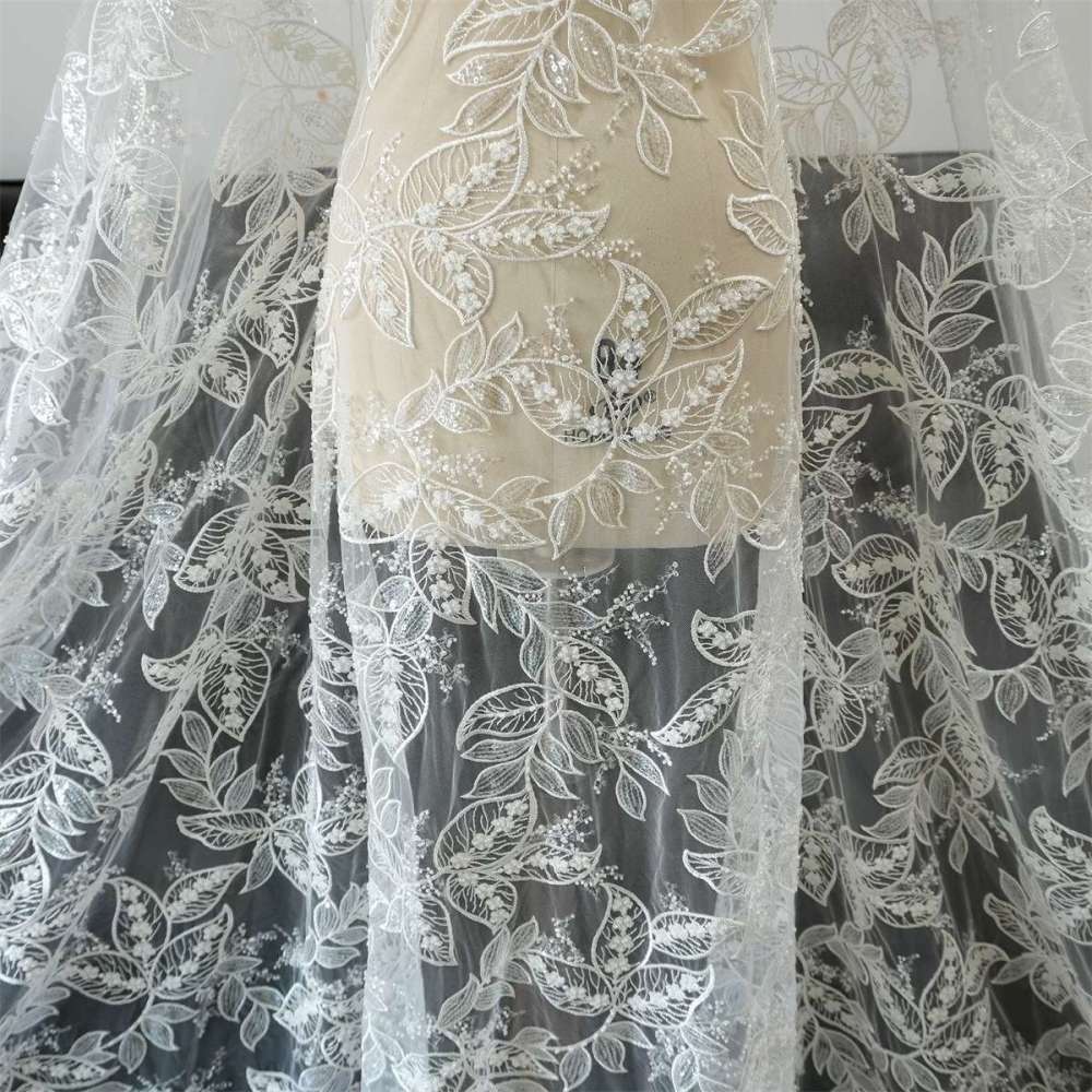 Wedding Lace Fabric - 1 Yard | JZQ028