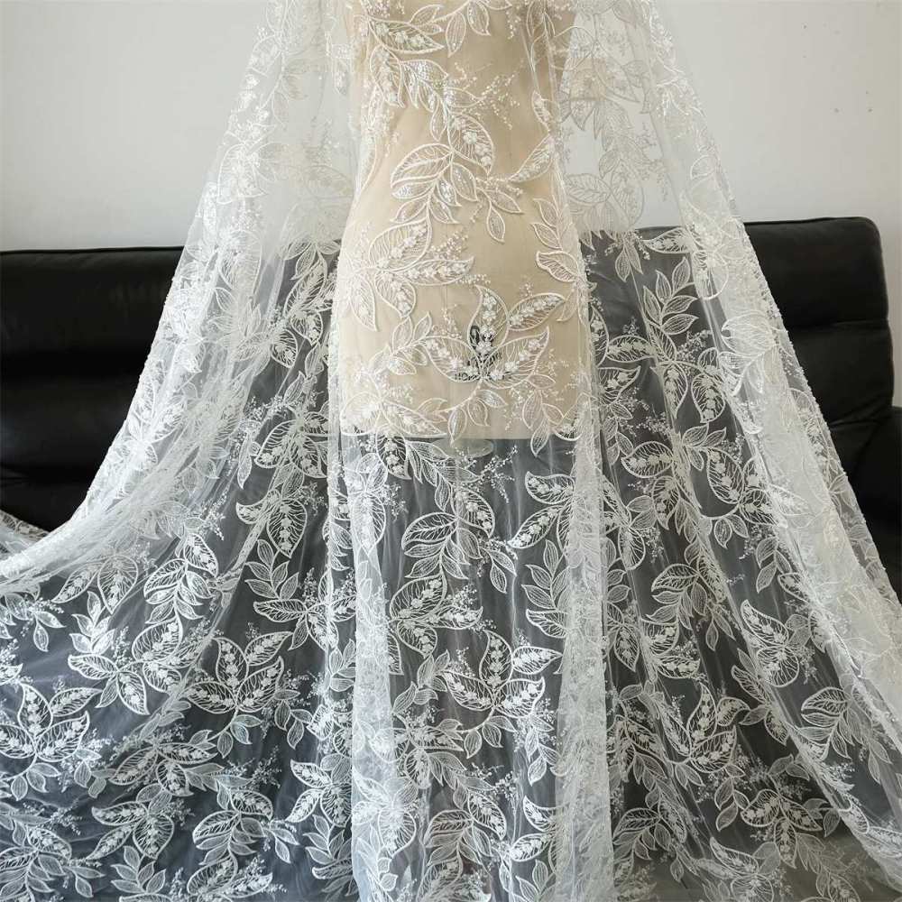 Wedding Lace Fabric - 1 Yard | JZQ028