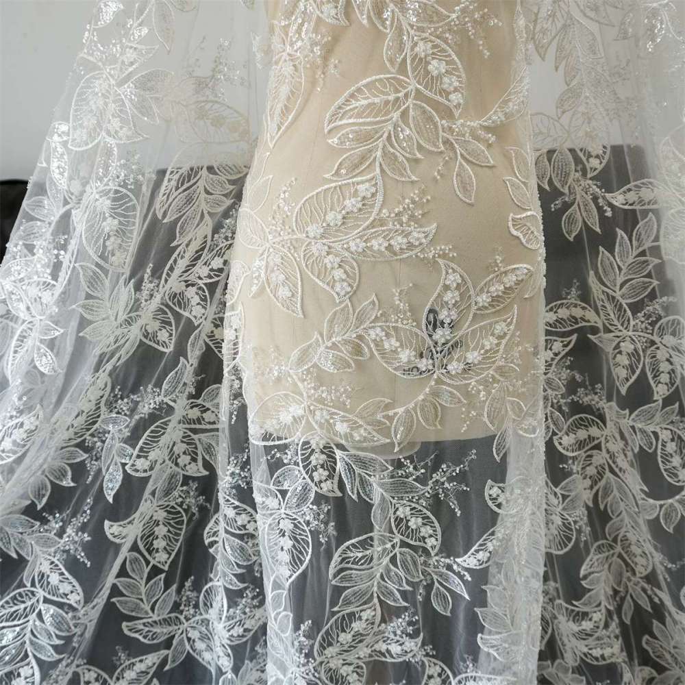 Wedding Lace Fabric - 1 Yard | JZQ028