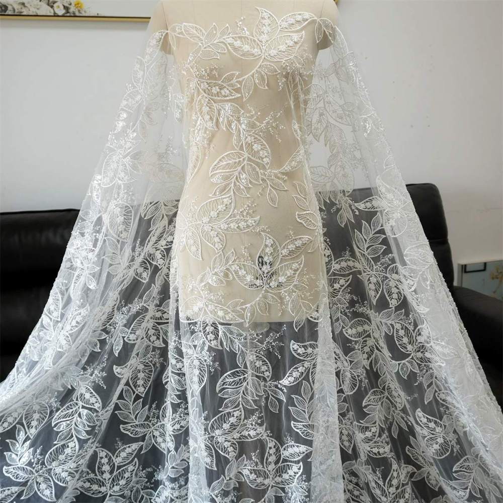 Wedding Lace Fabric - 1 Yard | JZQ028