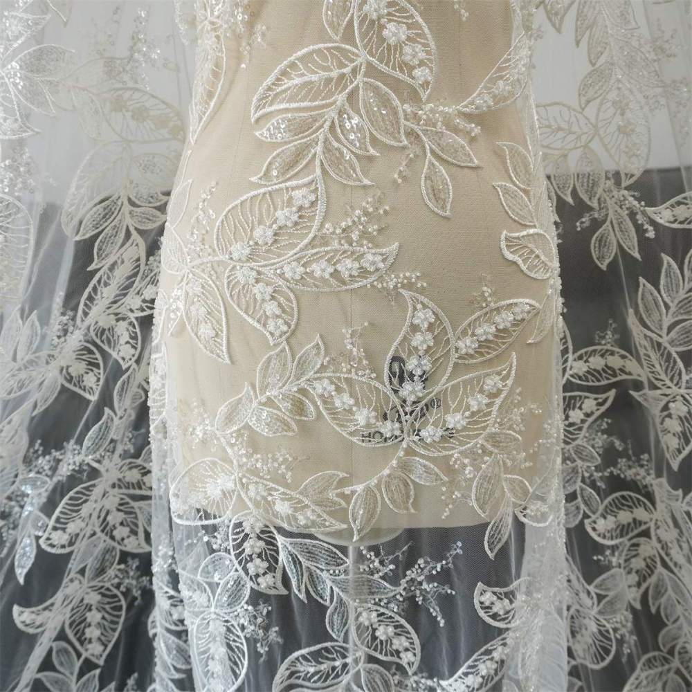 Wedding Lace Fabric - 1 Yard | JZQ028