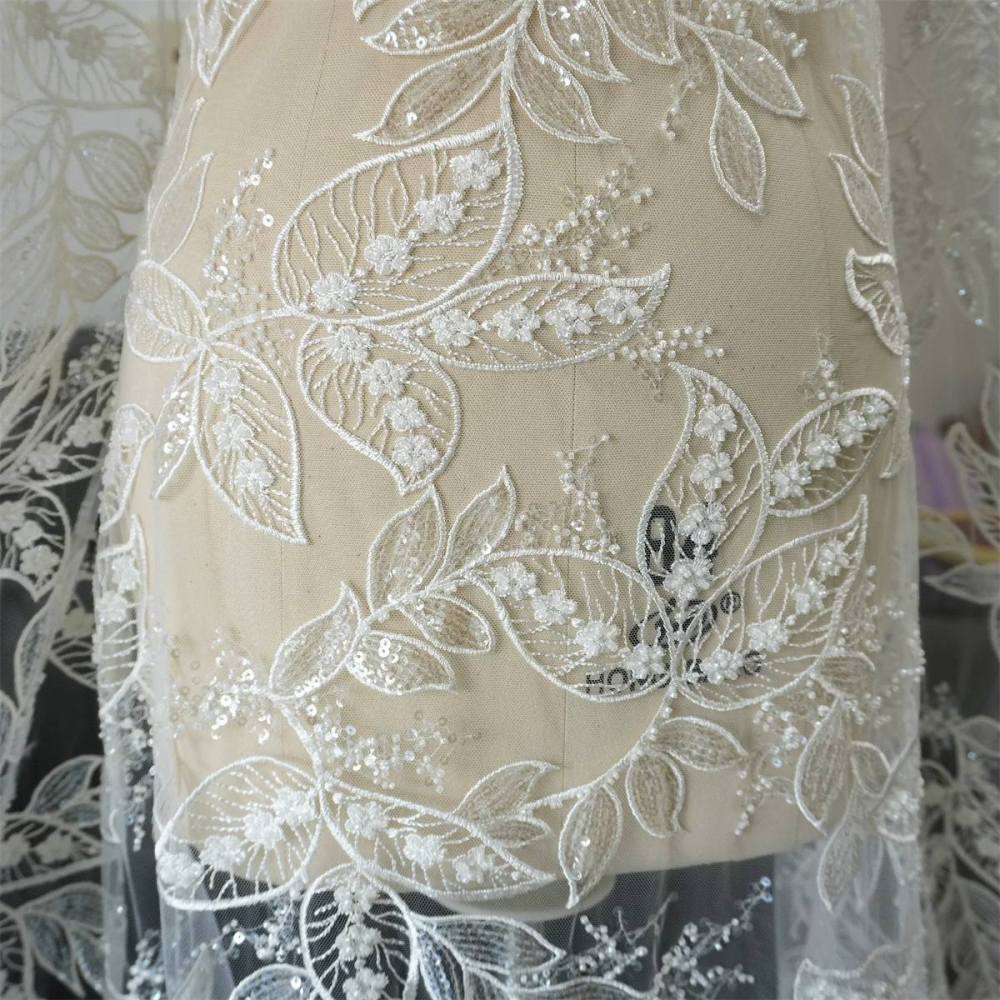 Wedding Lace Fabric - 1 Yard | JZQ028