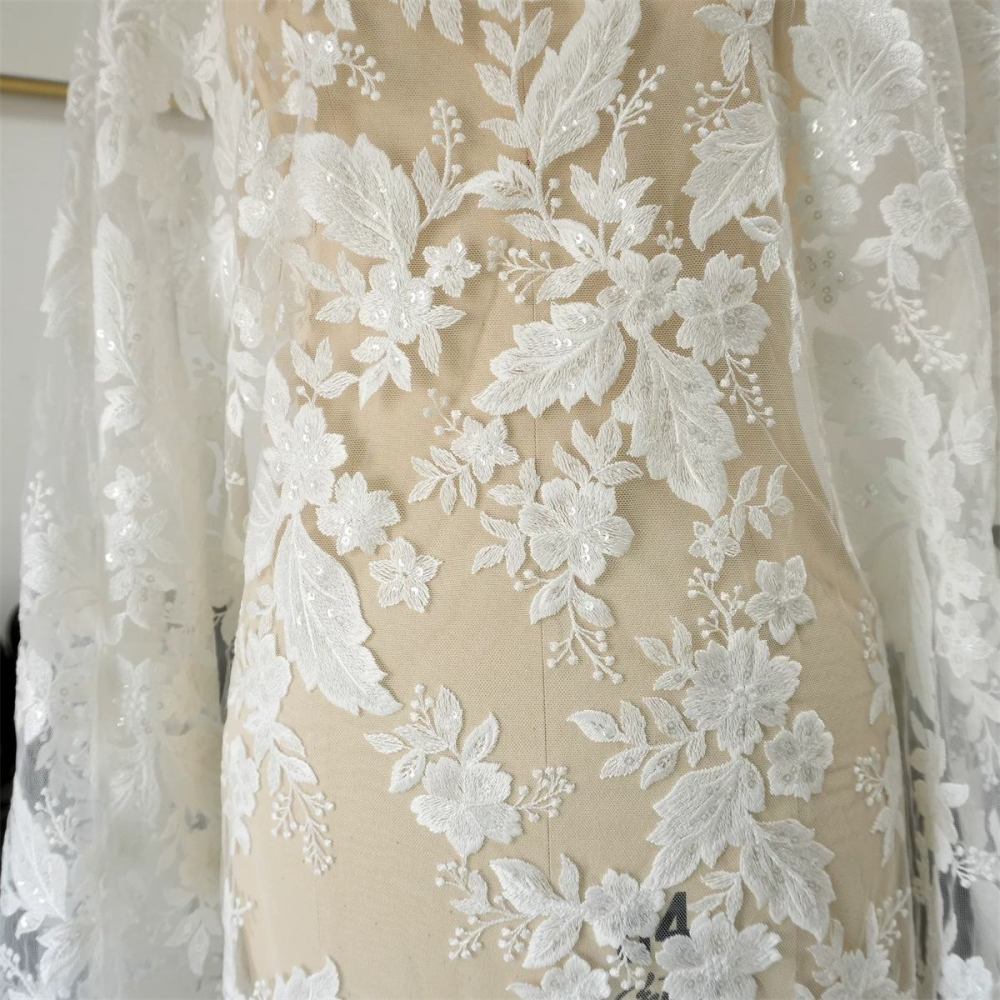 Wedding Lace Fabric - 1 Yard | JZQ029