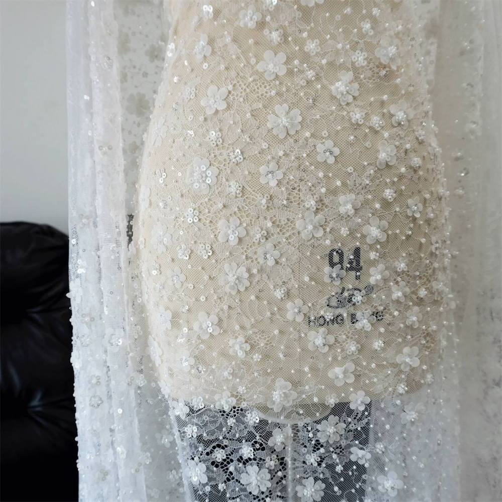 Wedding Lace Fabric - 1 Yard | JZQ030