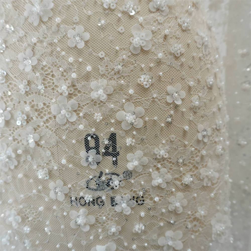Wedding Lace Fabric - 1 Yard | JZQ030