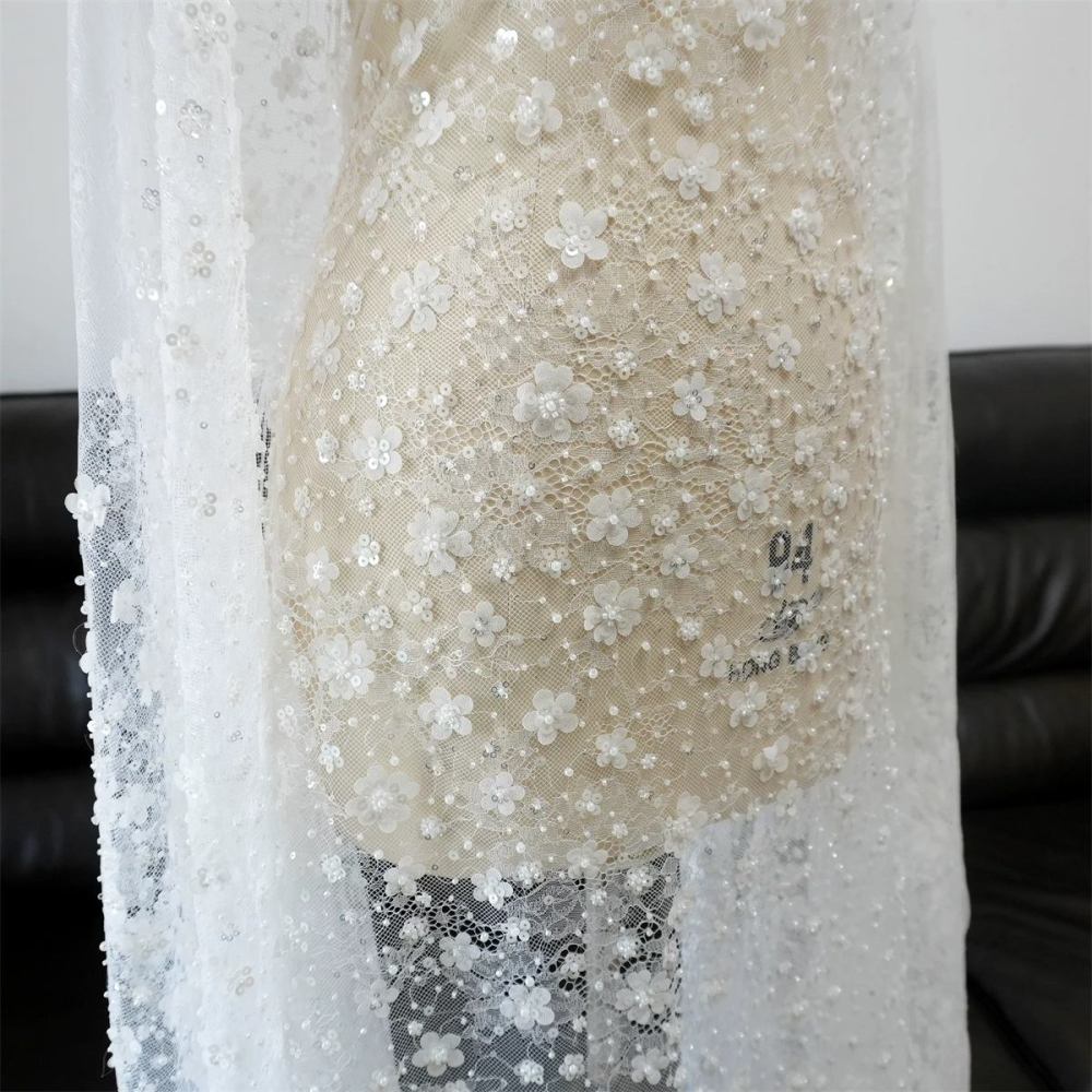 Wedding Lace Fabric - 1 Yard | JZQ030