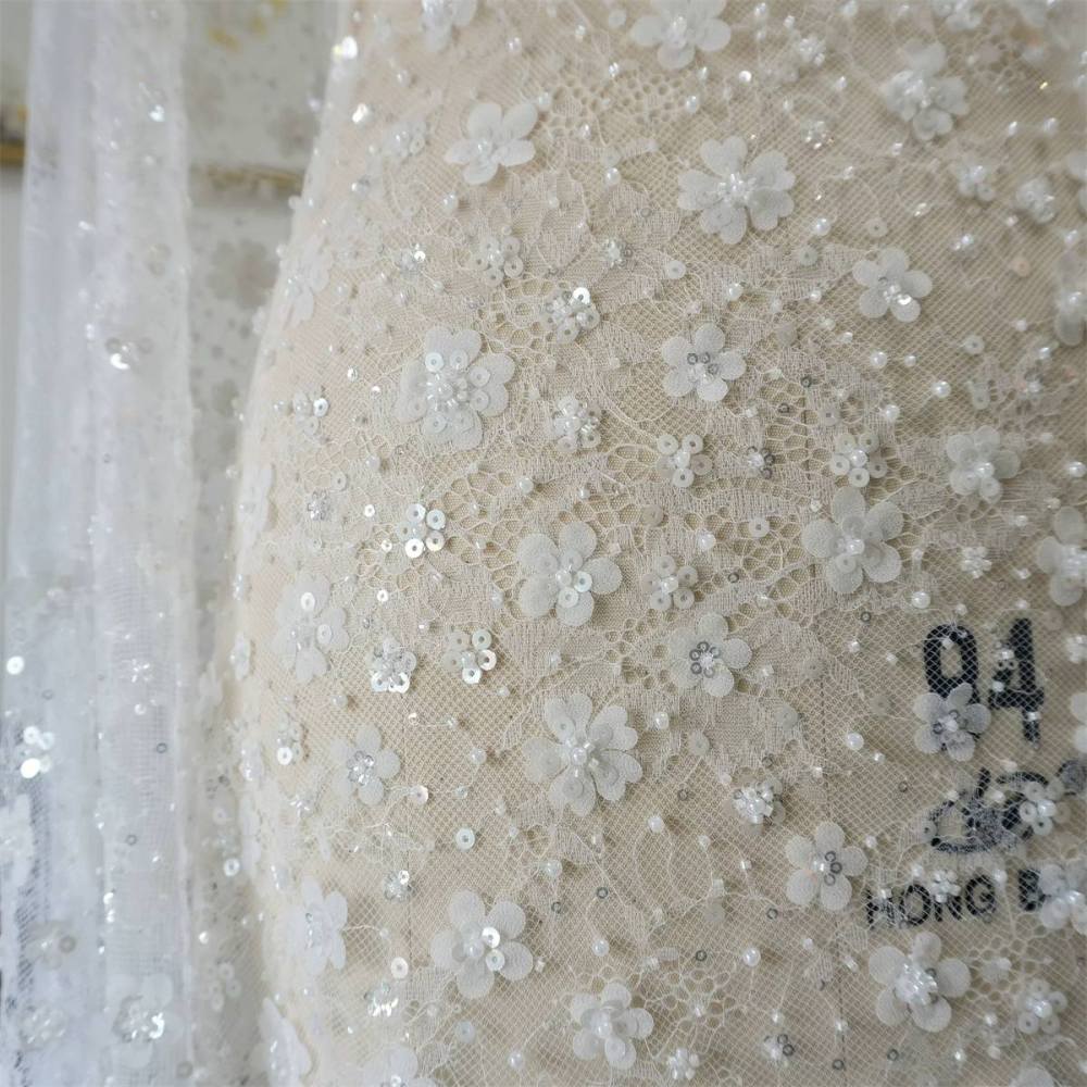 Wedding Lace Fabric - 1 Yard | JZQ030